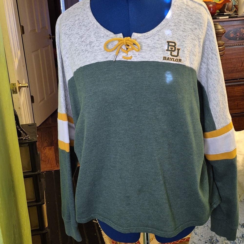 Coloseum MensXXL BaylorBearsHockeyStyle Sweatshirt.(#2051B) PitTo Pit29.5"×L26.
